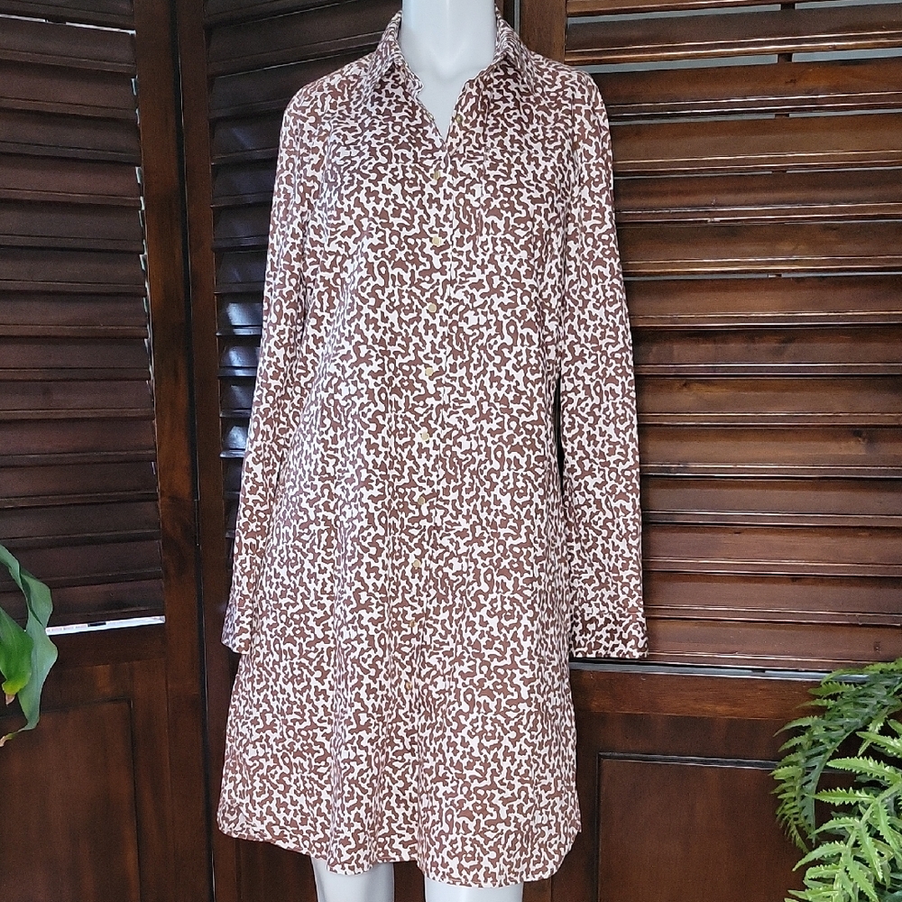 Diane Von Furstenberg Brown Long Sleeve Dress
